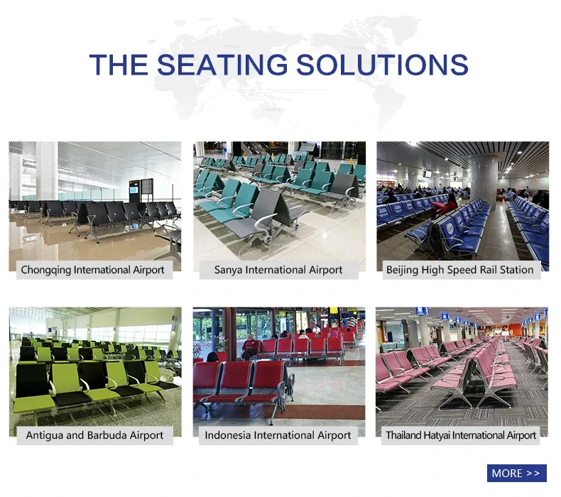 AliGan waiting room bench 3 seater stainless steel Chair for hospital clinic salon office airport barbershop hotel reception