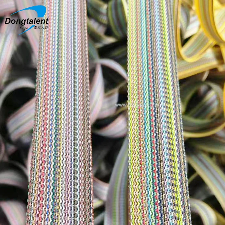 25mm 38mm 50mm striped belt webbing colourful polyester cargo for 2 inch ratchet buckle cargo lashing strap belts