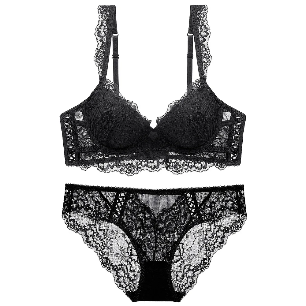 New Fashionable PushUp Sexy Lace Underwear Set for Women with Latex Fajas Catsuit Lingerie