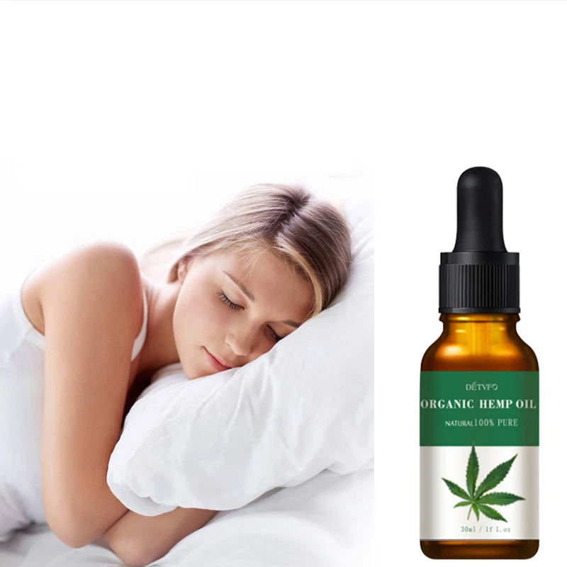 30ml Private label natural organic relax healthy sleep moisturize skin care face body massage oil hemp essential oil