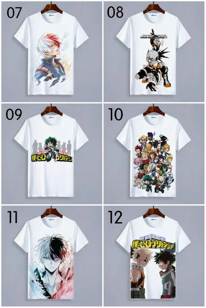 ecowalson Adult Kids Boku No My Hero Academia Cosplay Costume T-Shirt