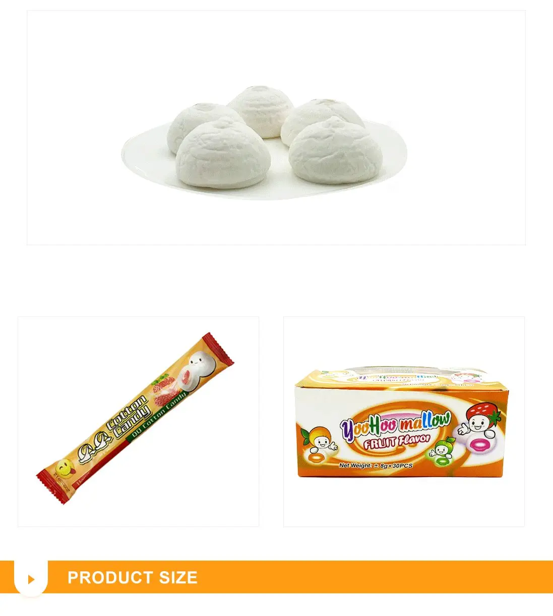 Wholesale Halal Dessert Snacks Filled Marshmallow Fruit Soft Candy Malvaviscos