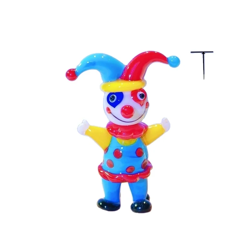Glass Joker  figurine clown handmade murano art table decoration toy