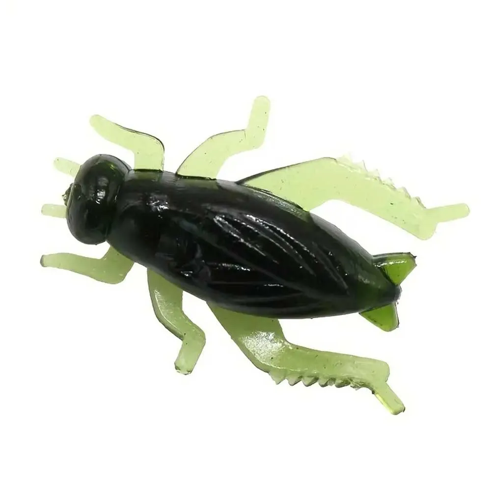 wholesale 20Pcs/bag Black Cricket Shape Fishing Soft Lures Super Simulate Insect Artificial Bait