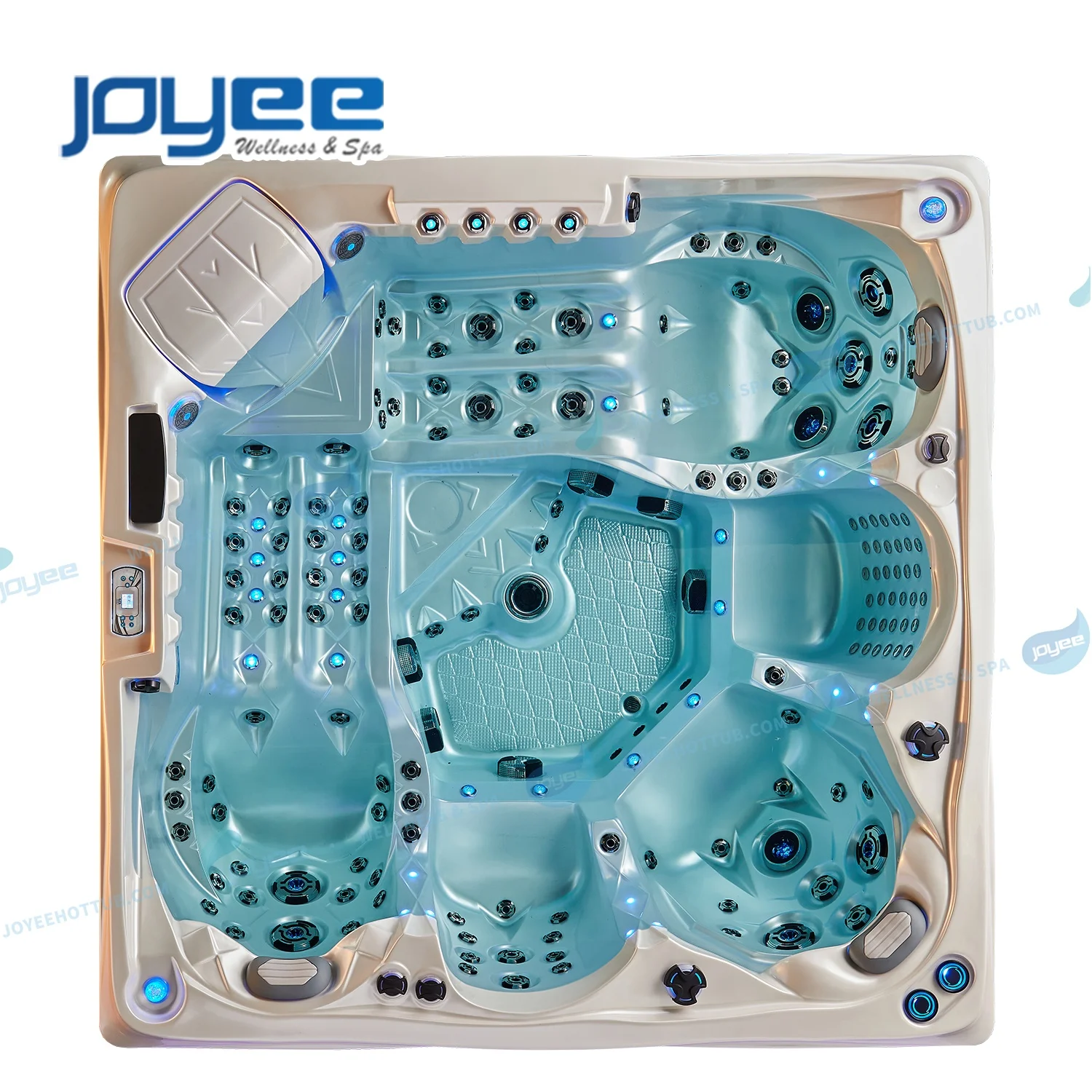 JOYEE Best Offer Portable Massage Hot Tub Spa 5 Persons Outdoor Combo Massage Swim Spa For Villa