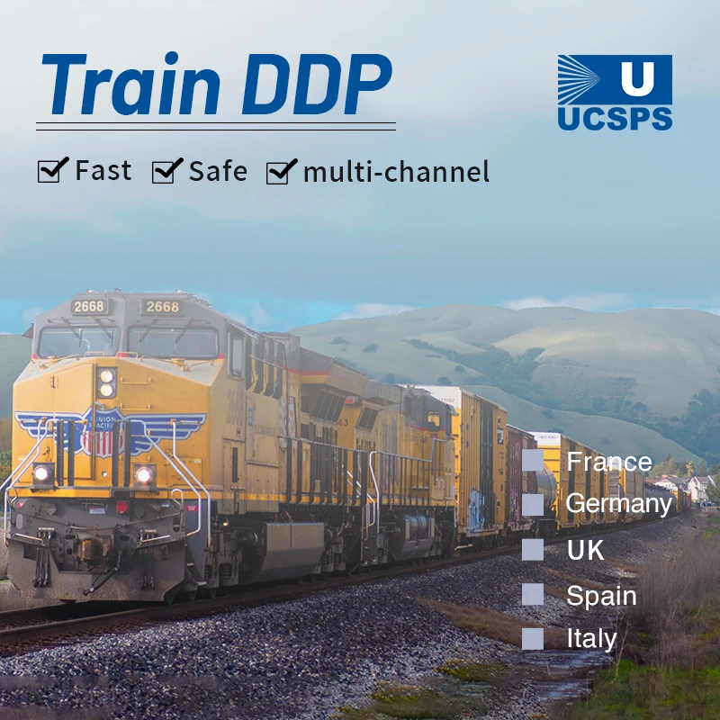 Cheap Railway Freight Shipping to Spain Train Shipping from China ddp door to door service double side customs clearance