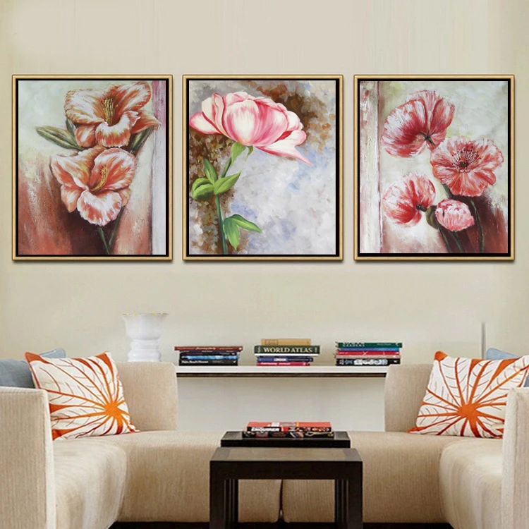 wall art decoration modern Flower ZX-62 Supply for AliExpress Abstract Flowers Canvas Painting Drop Shipping
