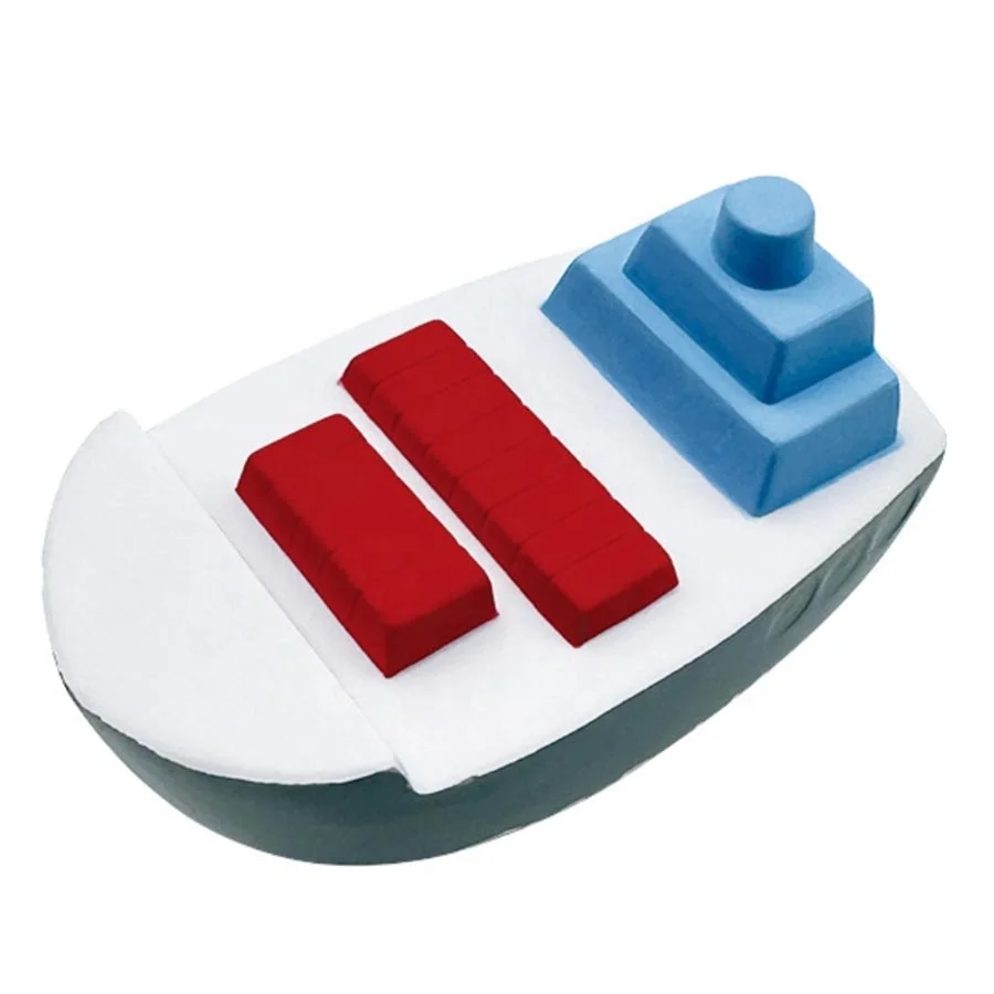 Promo Gift PU Foam Boat Anti Stress Ball Squeeze Cargo Ship Shaped Slow Rising Toy Balls