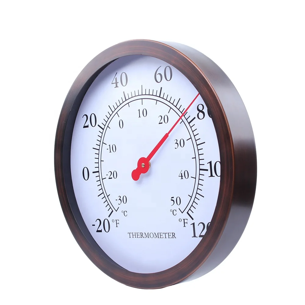 12inch Decorative Indoor Outdoor Wall Clock Thermometer Hygrometer