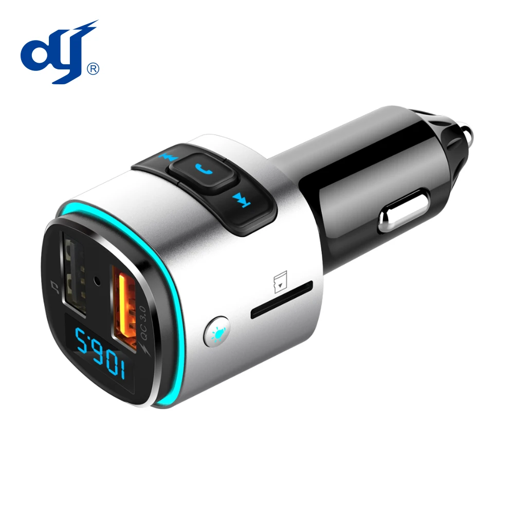  Горячая Распродажа BC41 быстрое зарядное устройство с двумя USB QC3.0 автомобильный адаптер Bluetooth комплект громкой связи со светодиодными