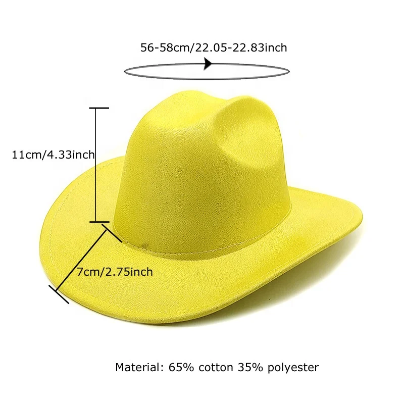 New Pink Western Style Cowgirl Hats For Women Girl Rolled Fedora Hat Party Feather Edge Pink Cowboy Hat