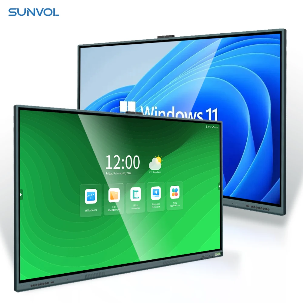2023 система Windows android 98 дюймов Интерактивная доска с ops плоская панель для обучения