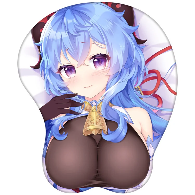 Custom Beauty Chest Computer 3D Cartoon Mousepad Silicone Wrist Rest Mouse Pad