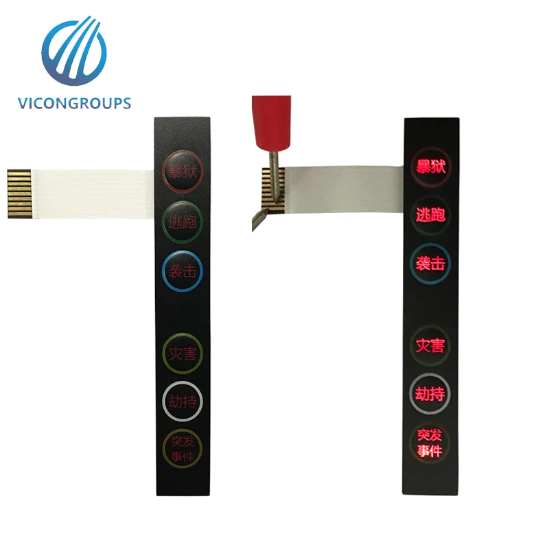 Custom illuminated membrane switch keypad