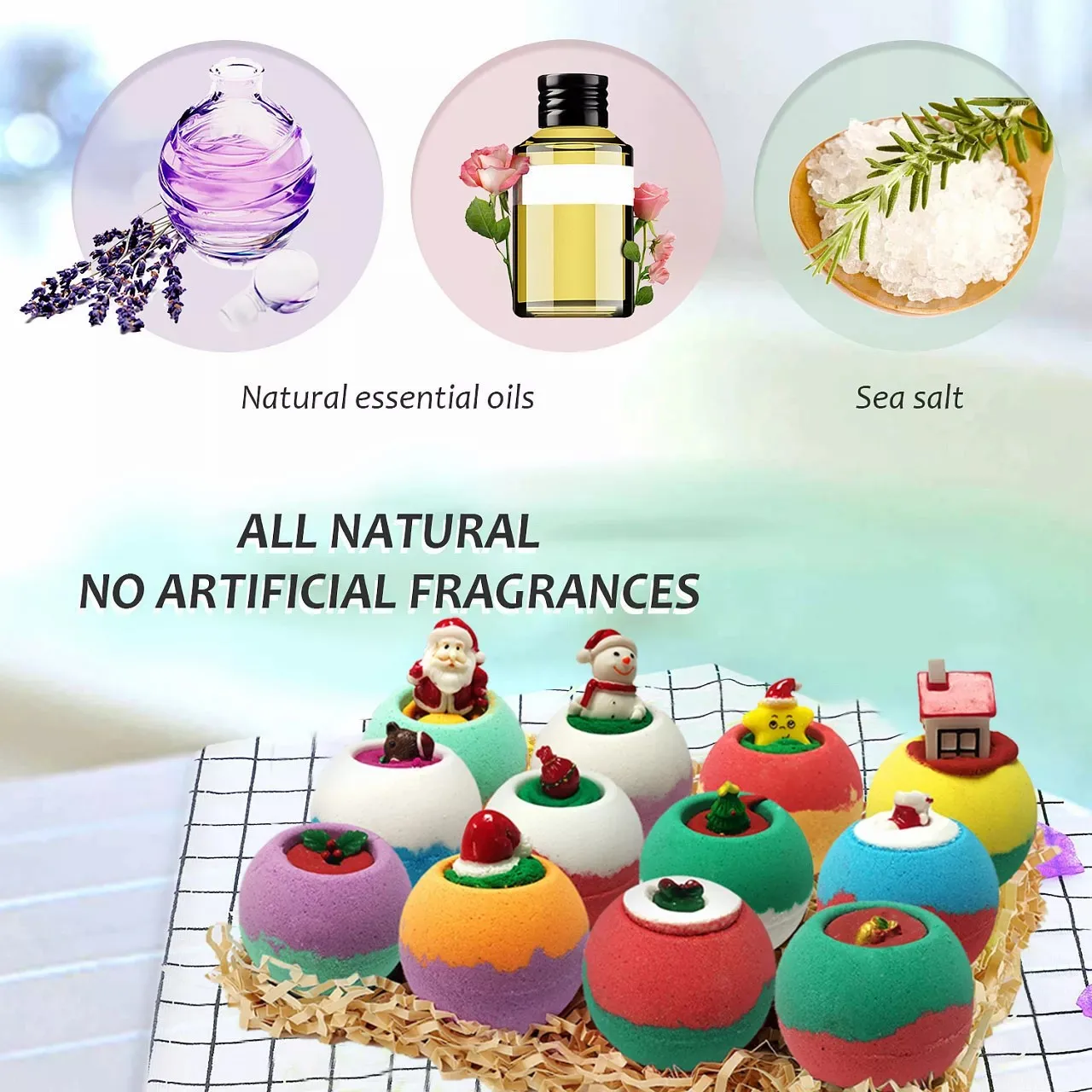 Private Label OEM ODM Wholesale Bath Supplies Bombs Christmas Baby Gift Set