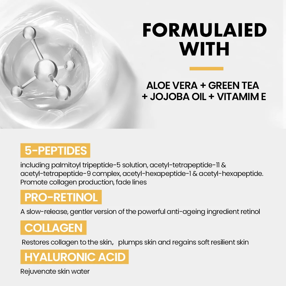 Korean Beauty Products Collagen Peptide Pre-Retinol Face Serum Skincare Hydrating Anti Aging Face Care Facial Serum For Face