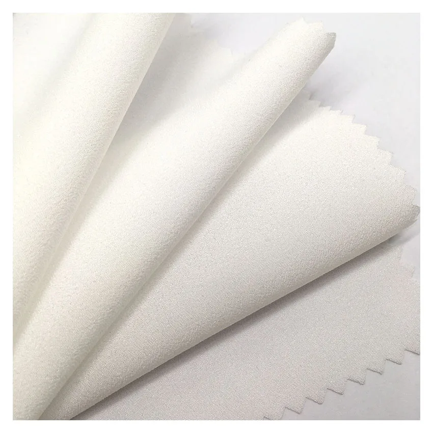 Soft high quality 100% polyester ITY crepe de chine fabrics  for garment