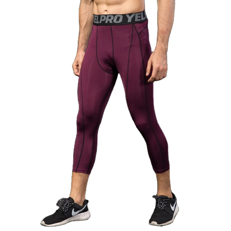 Wholesale New Men Sports Apparel Skin Compression Tights Under Layer Long Pants Base Layer Long Tights
