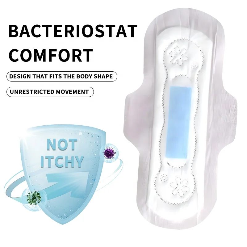 Manufacture Wholesale Cotton Menstrual Pads disposable Women Ultra Thin breathable Sanitary Napkin Free Samples