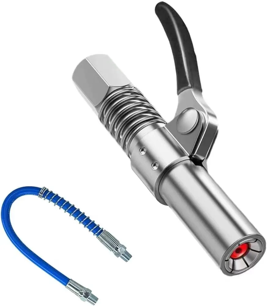 Double Handle Self-Locking Quick Release Grease Gun Coupler Convenient Grease Lubrication Coupler Heavy Duty type