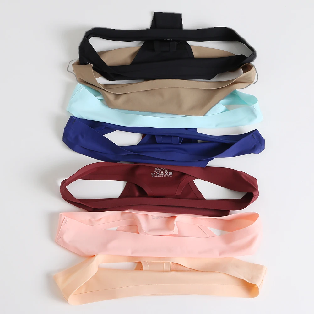 Quick Custom Logo Women G String 100% Cotton Crotch Low Waist Panties Ladies Seamless Breathable Lingerie Ice Seamless Thong