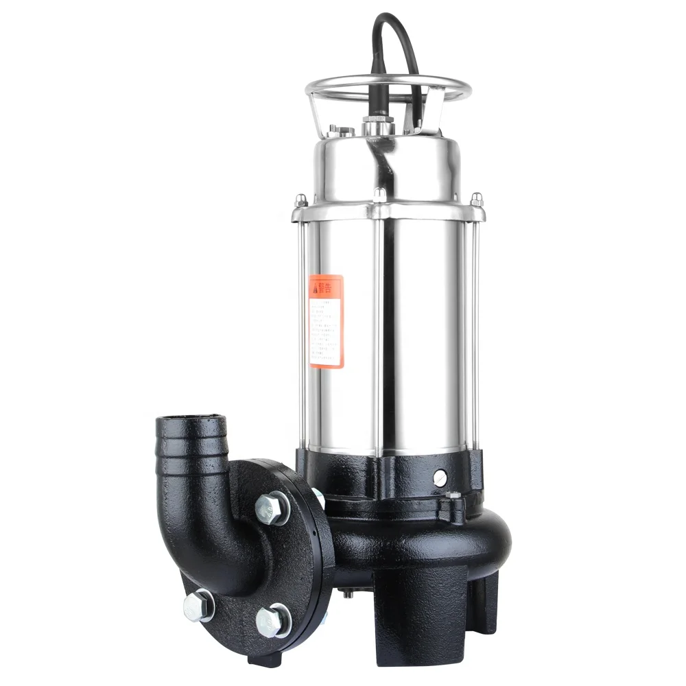 0.75kw Electric Motor Stainless steel submersible cutting waste water sewage grinder pump