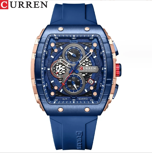 Curren 8442 Мужские часы с шестью штырьками кварцевые мужские модные спортивные