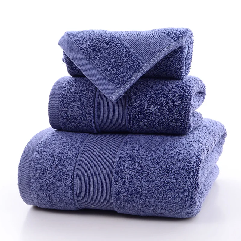 2021 Luxury Bath Towel Set Egyptian 100% Cotton For Bathroom Hotel Bath Towels Set white wholesale 3 set towel