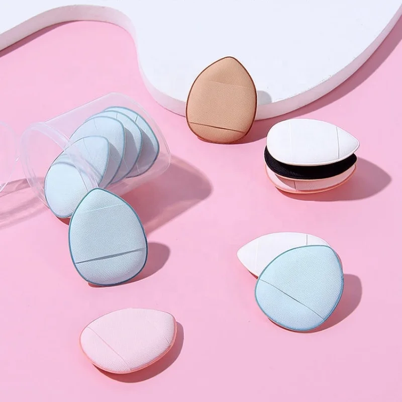 2024 New Design Mini Finger Foundation Puff Triangle Powder Puff Detail Makeup Puff Cosmetic Beauty Tools