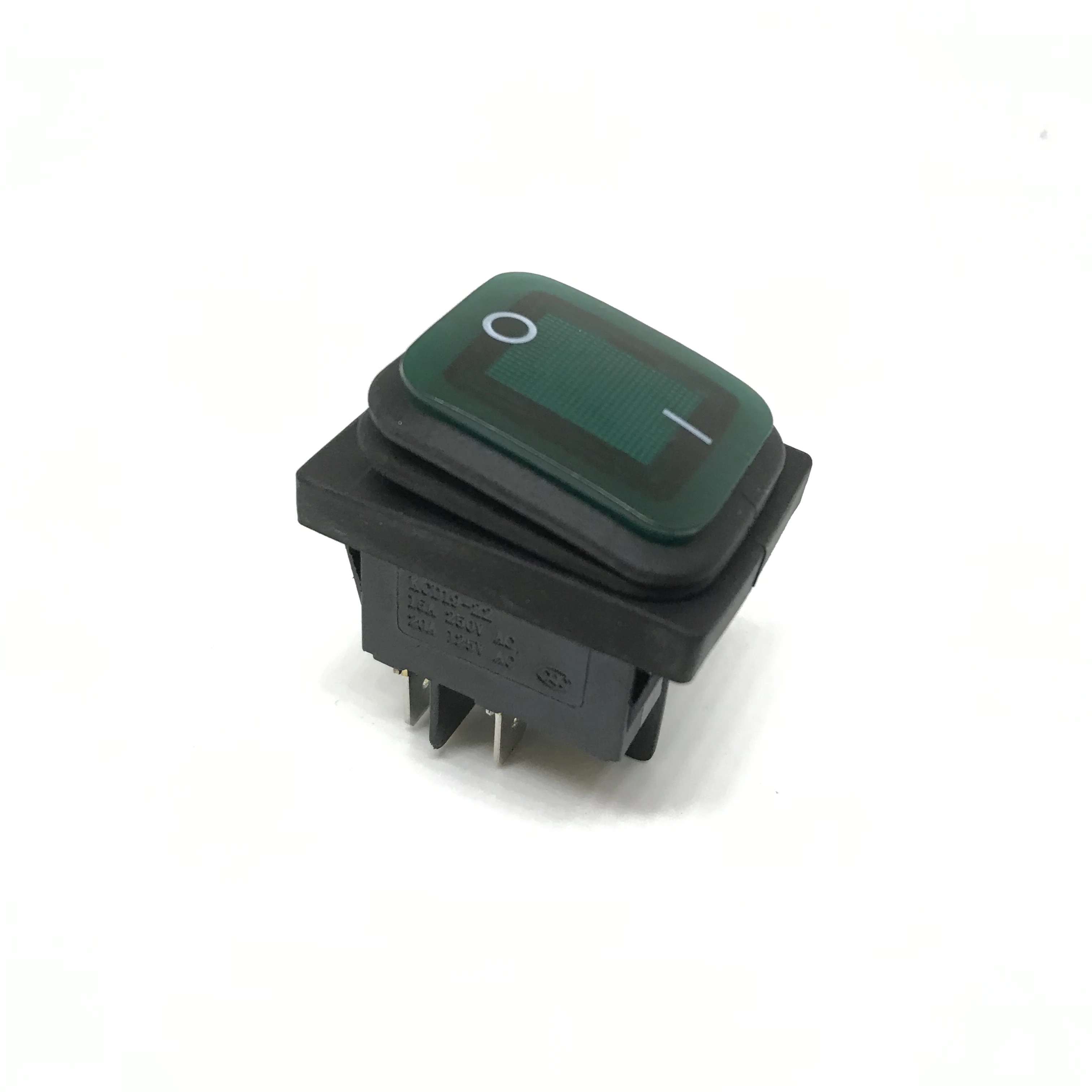 Rocker Switch DPST 4PIN ON-OFF ILLUMINATED Green Waterproof Switch