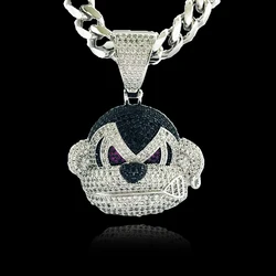 Charm Animal Monkey Pendant Cartoon Topgillz Cubic Zirconia Pendant Necklace