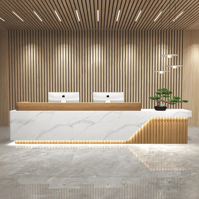Modern Company Front Desk Reception Desk Dental Hospital Beauty Salon Consultation Service Counter Cashier