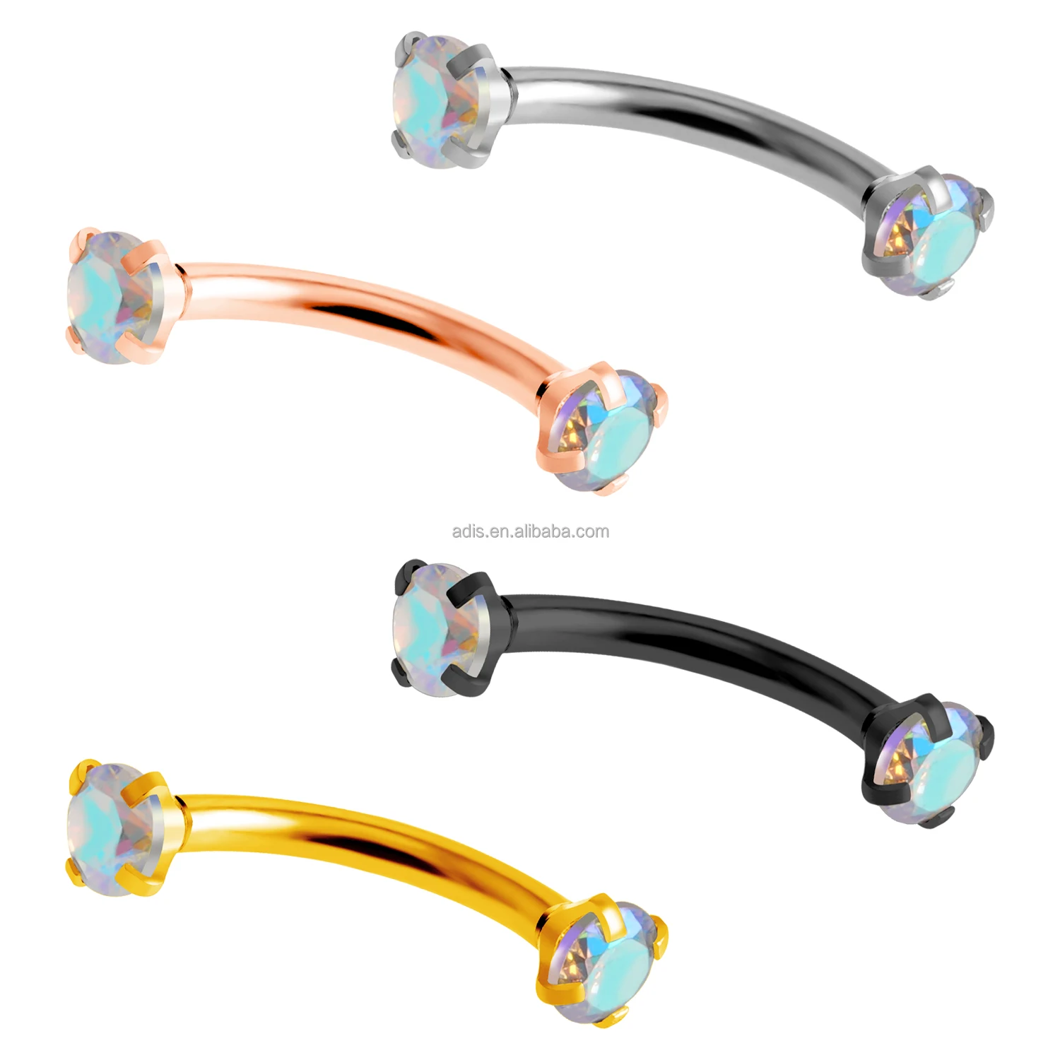 316 из нержавеющей стали пирсинг в форме сердца кольцо на живот AB Cz женское Ювелирное для бровей