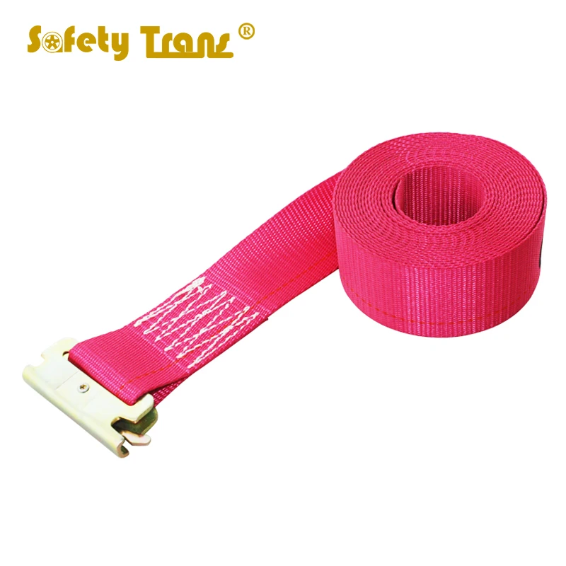 Customized 2inch 2ton Aluminium Handle Ratchet tie down webbing strap with  Hook