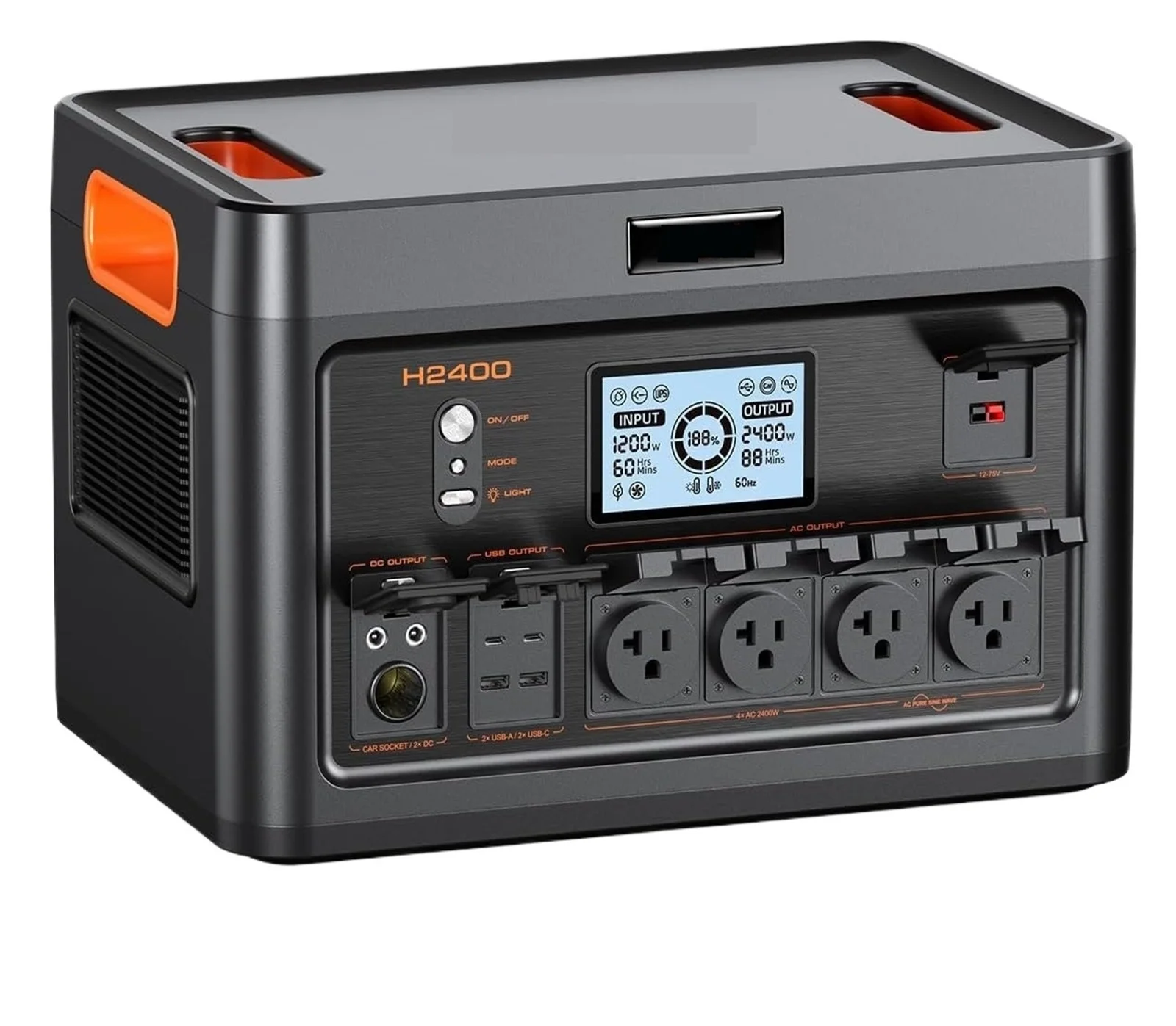 SenHuo 2400W 1843.2Wh Battery 4800W Surge Solar Energy Storage Power