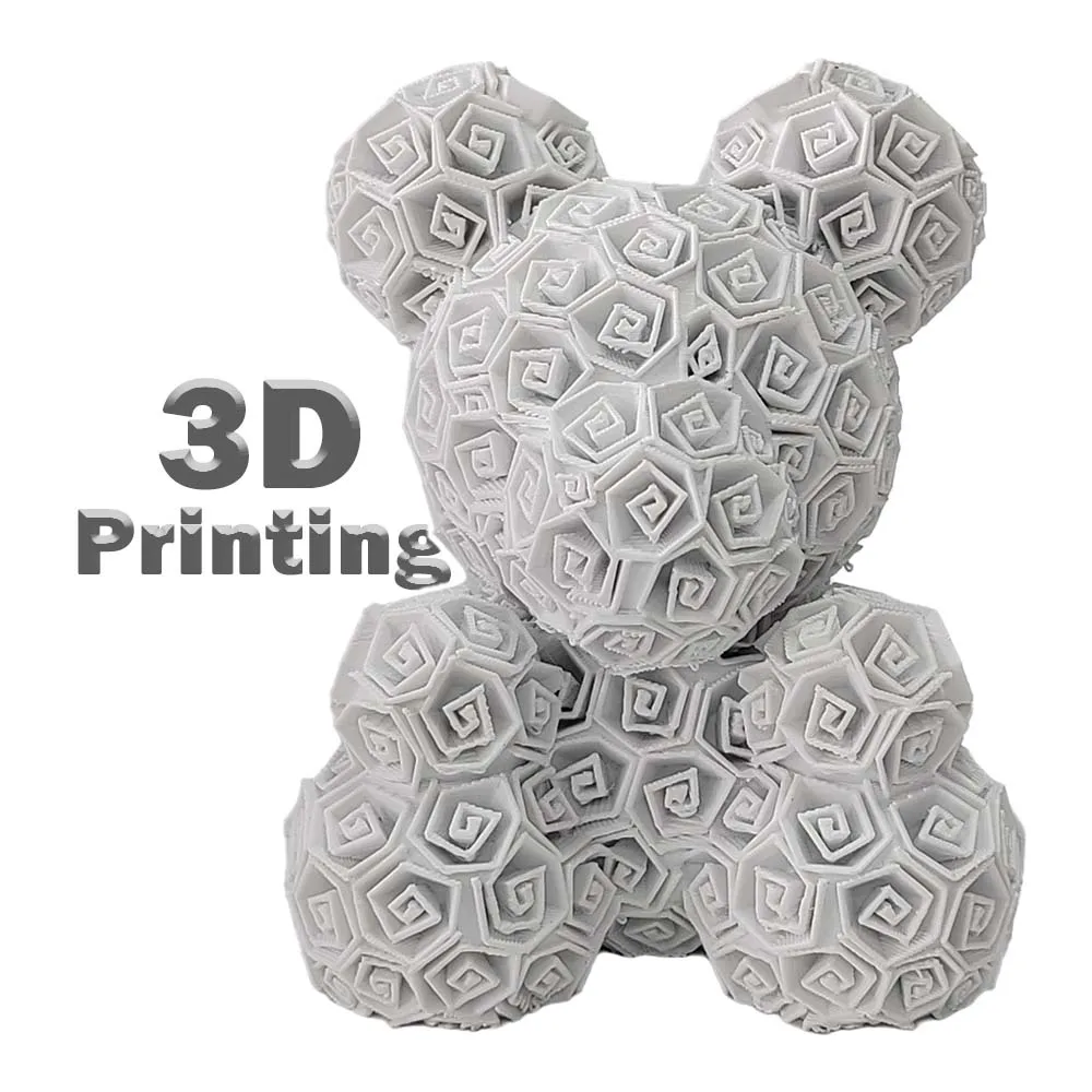 Изготовленный на заказ OEM сервис Rose Bear FDM 3D печати дизайн продуктов Печатный пластик