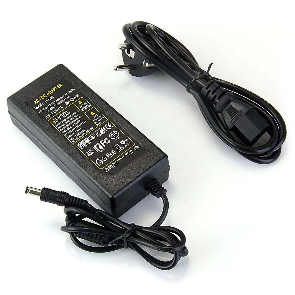 Ac 220v to  dc 12v power supply adapter adaptor 12v 5a for LCD  LED Strip