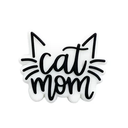 New cat mama baby teething silicone focal beads for pen making wholesale  design silicone focal beads