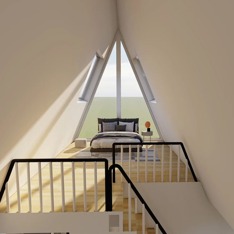 Shipping Modern design luxury triangle shape prefab homes houses tiny prefab container house prefabricated modular home