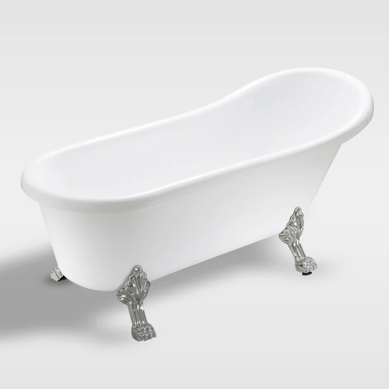 Chinese supplier low price 2020 classic claw foot freestanding acrylic bathtub cheap