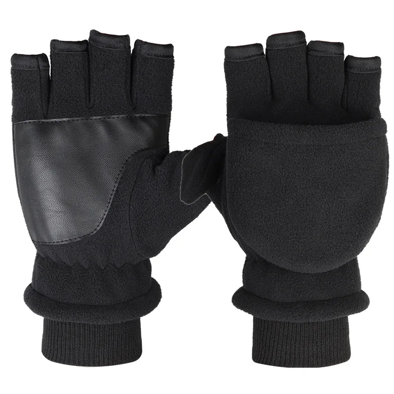 Topgear Polar fleece flip gloves Warm mitten winter cycling gloves Half finger flip thermal and fleece customization gloves