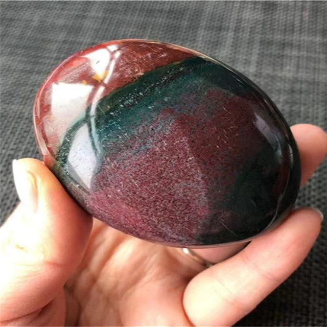 New arrivals semi precious stone natural ocean jasper crystals palm stones for Healing Reiki