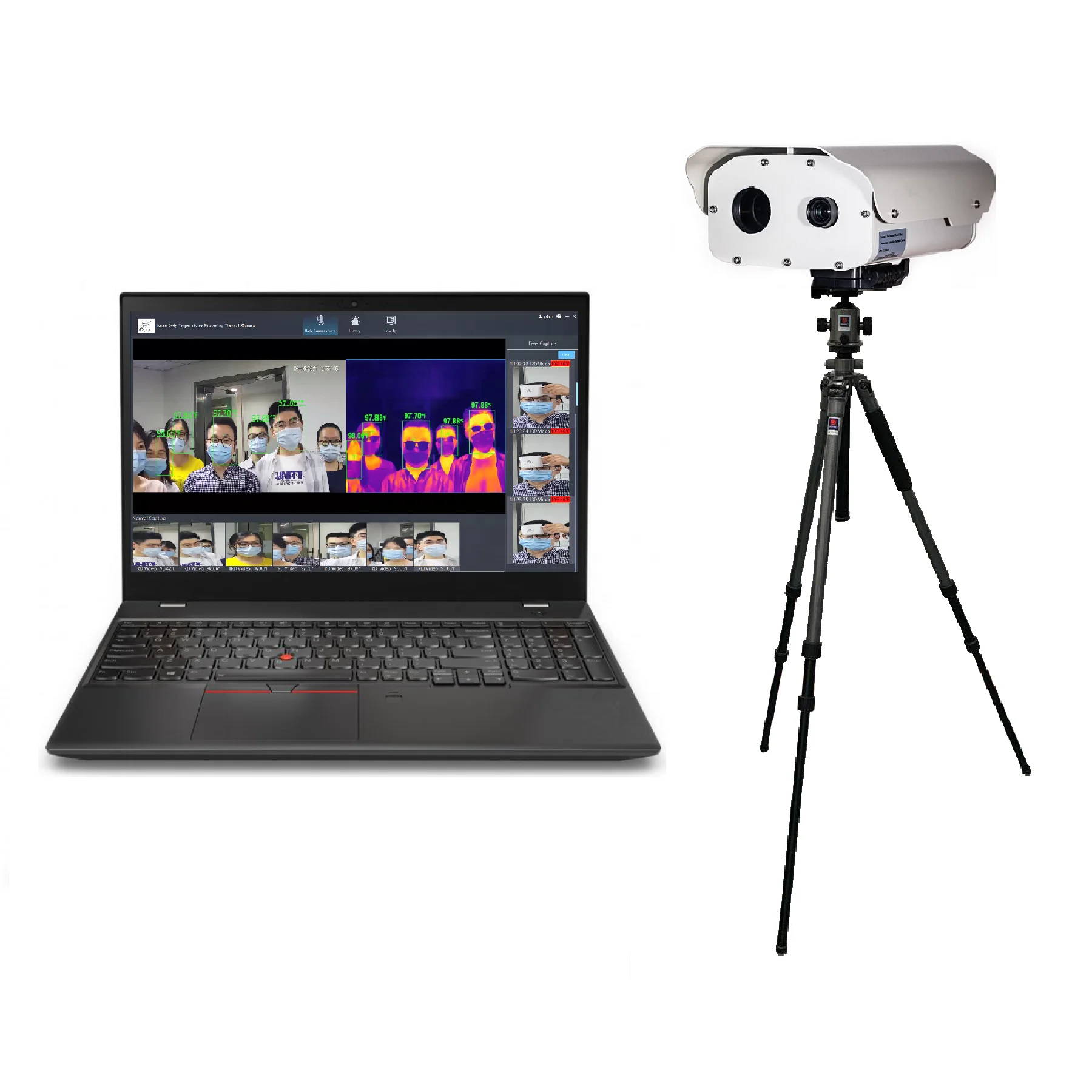 Бесплатная доставка, термографический термосканер с двойной камерой для обнаружения лица, термокамера