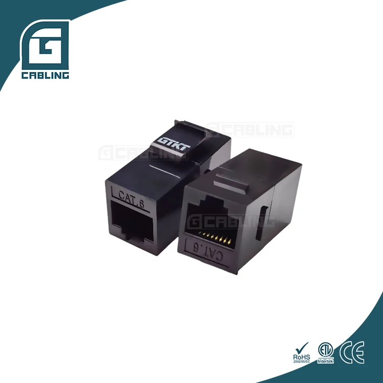Gcabling female to female RJ45 networks keystone coupler adapter 8P8C Cat6 UTP RJ45 coupler