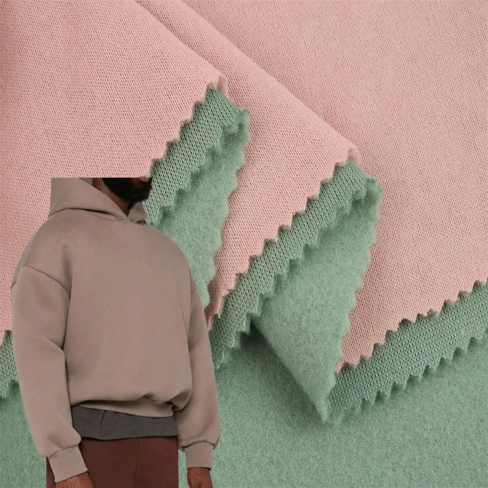 Mulinsen Textile Cheap Knitted 100%Polyester Heavy French Terry Fleece Fabric for Hoodie
