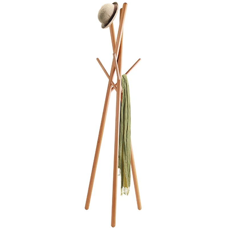 vertical clothes stand simple solid wood floor clothes hanger household bedroom simple clothes hanger