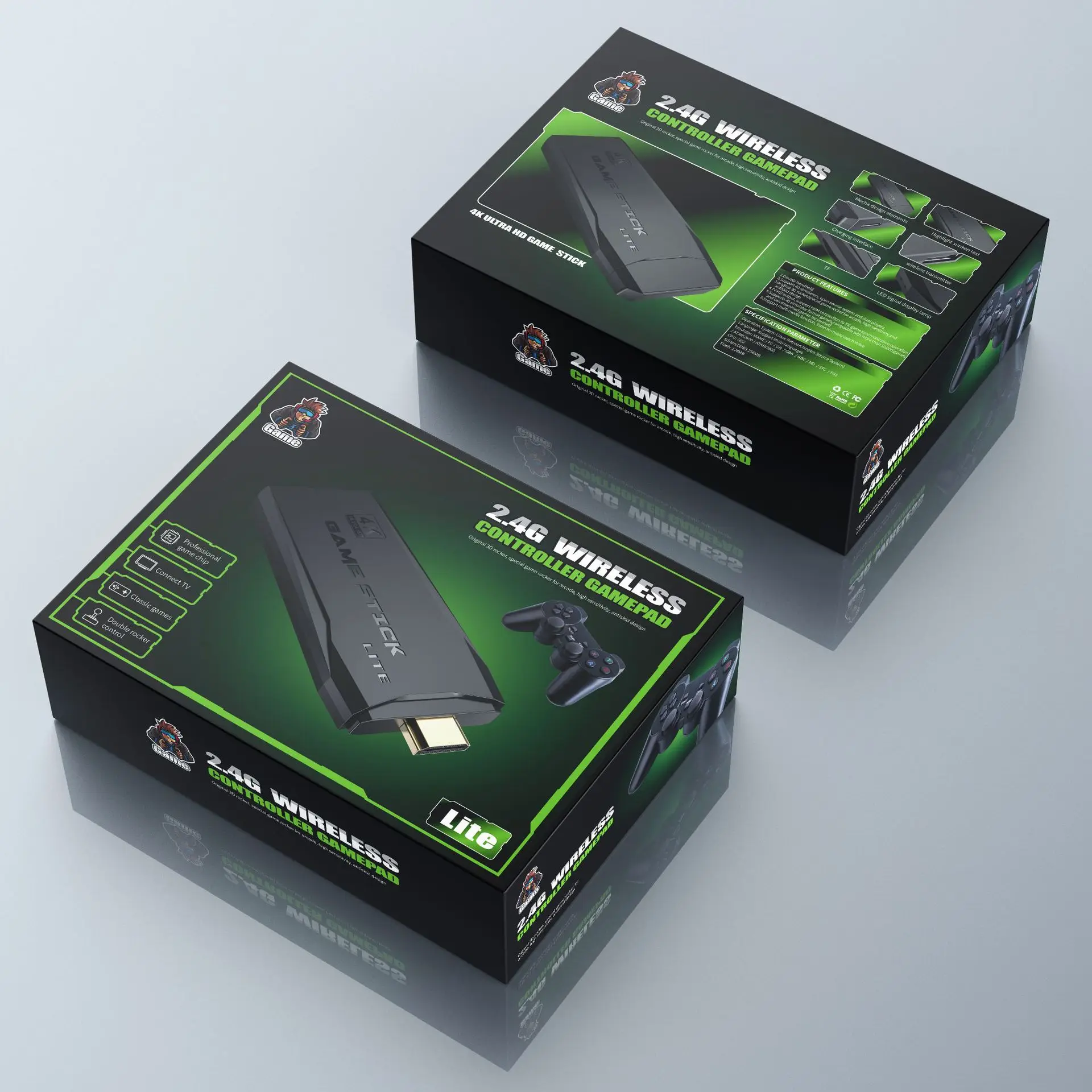 Беспроводная игровая консоль M8 Stick2.4g 64g со встроенным 10000 игровым контроллером геймпад 4k