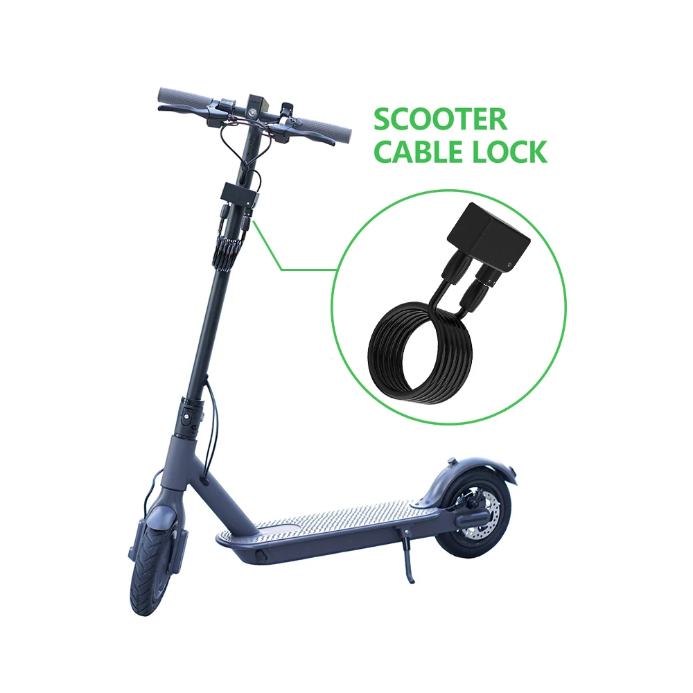 360 Free Rotation Smartphone App Unlock Anti Theft 1.2 Meter Sharing Ride Steelcable Scooter IOT Linkage Cable Lock Keyless