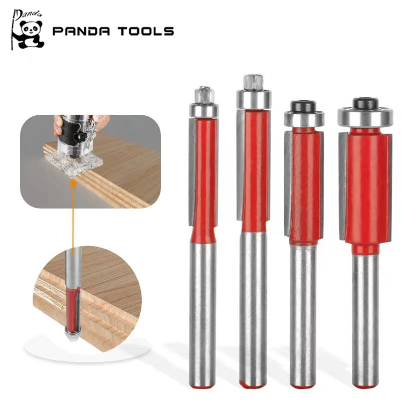 1/4 Shank Flush Trim Router Bit Edge Trim Straight Shank Trim Wood Milling Cutters for Woodworking