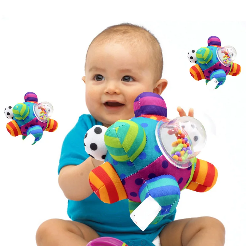 EE1275 Sensory Baby Toys Toddler Stuffed Bumpy Ball Rattles for Infant Plush Handbells Shaker Rattle Bump Ball Baby Plush Rattle